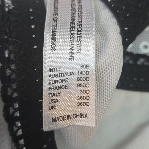 Affinitas Intimates Balconette Bra White Lace Size 36DD - Picture 6 of 7